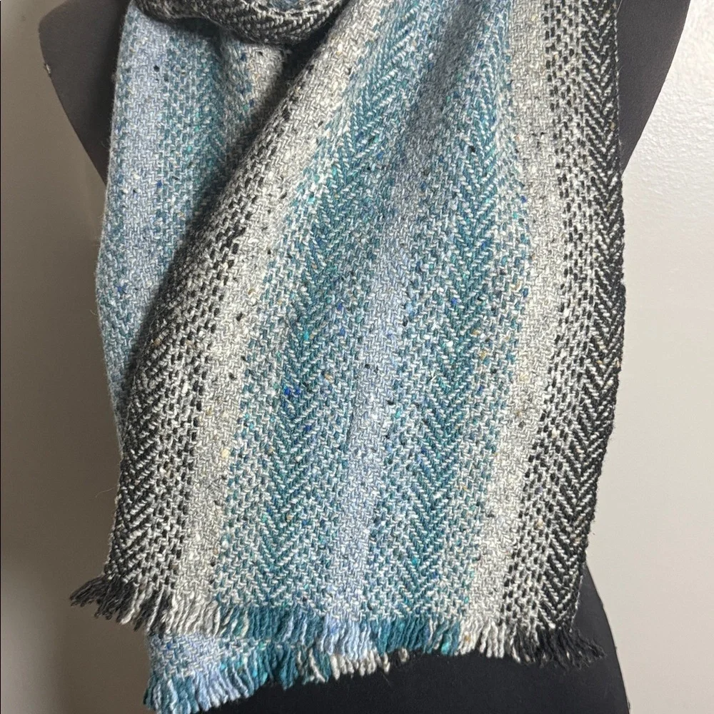 Aran Sweater Market Merino Wool Herringbone Scarf Made in Ireland